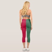 Mexiko-Flagge Capri Leggings (Rückseite)