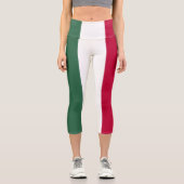 Mexiko-Flagge Capri Leggings (Vorderseite)