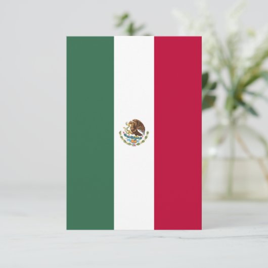 Mexiko-Flagge Dankeskarte (Stehend Vorderseite)