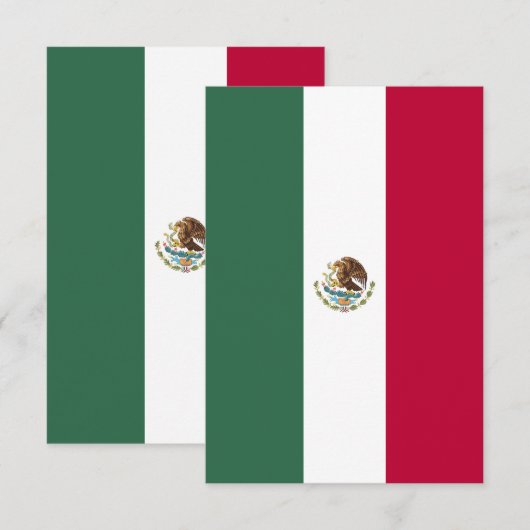 Mexiko-Flagge Dankeskarte (Vorne/Hinten)