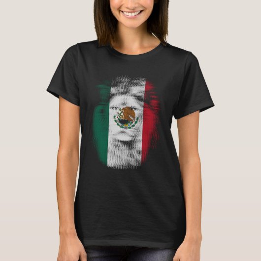 Mexiko-Flagge EDM-Rave Techno m T-Shirt (Vorderseite)