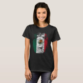 Mexiko-Flagge EDM-Rave Techno m T-Shirt (Vorne ganz)