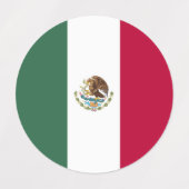 Mexiko-Flagge Etiketten (Design 2)