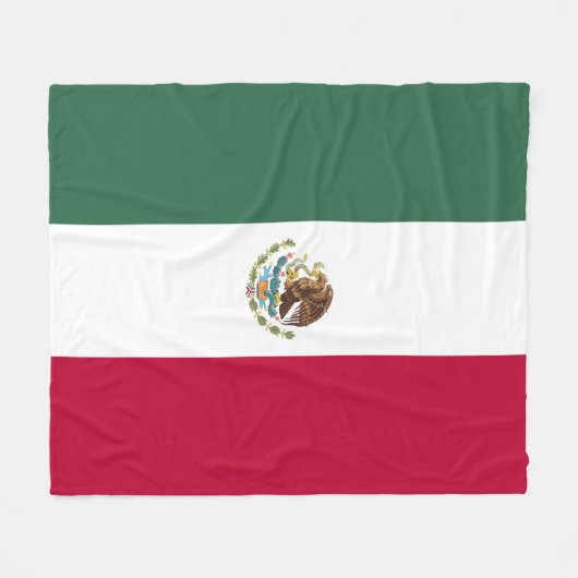 Mexiko-Flagge Fleecedecke (Vorderseite (Horizontal))