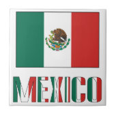 Mexiko-Flagge Fliese (Vorderseite)
