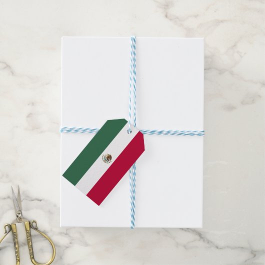Mexiko-Flagge Geschenkanhänger (Mit Garn)