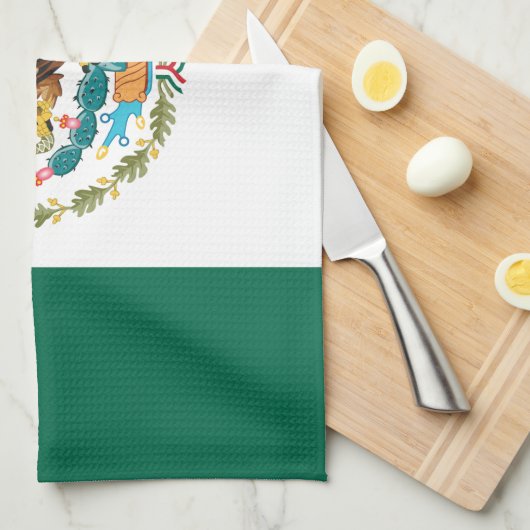 Mexiko-Flagge Geschirrtuch (Viertel Falte)