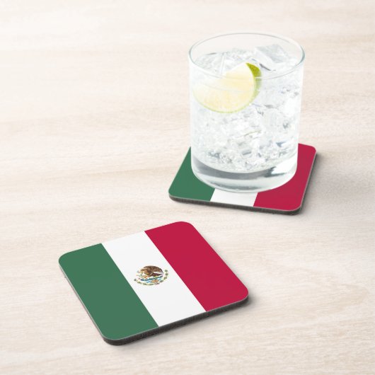 Mexiko-Flagge Getränkeuntersetzer (Rechte Seite)