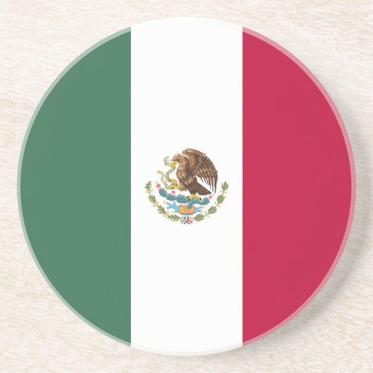 Mexiko-Flagge Getränkeuntersetzer (Vorne)