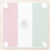 Mexiko-Flagge Glasuntersetzer (Rückseite)