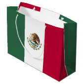Mexiko-Flagge Große Geschenktüte (Rückseite Schrägansicht)