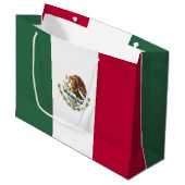 Mexiko-Flagge Große Geschenktüte (Vorderseite Schrägansicht)