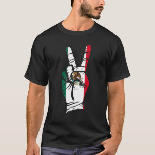 Mexiko Flagge Hand Frieden Mexiko T-Shirt