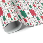 Mexiko-Flagge in mehreren farbenfrohen Schichten Geschenkpapier (Rolleneckpunkt)