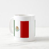 Mexiko-Flagge Kaffeetasse (Vorderseite Links)