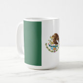 Mexiko-Flagge Kaffeetasse (Vorderseite Links)