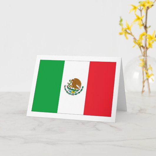Mexiko-Flagge Karte (Gelbe Blume)