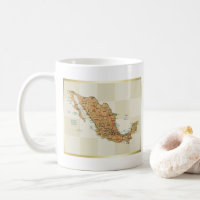 Mexiko-Flagge + Karte Tasse