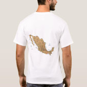 Mexiko-Flagge + Karte + Text-T - Shirt (Rückseite)