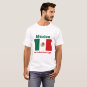 Mexiko-Flagge + Karte + Text-T - Shirt (Vorne ganz)