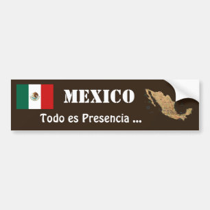 Mexiko-Flagge + Karten-Autoaufkleber Autoaufkleber