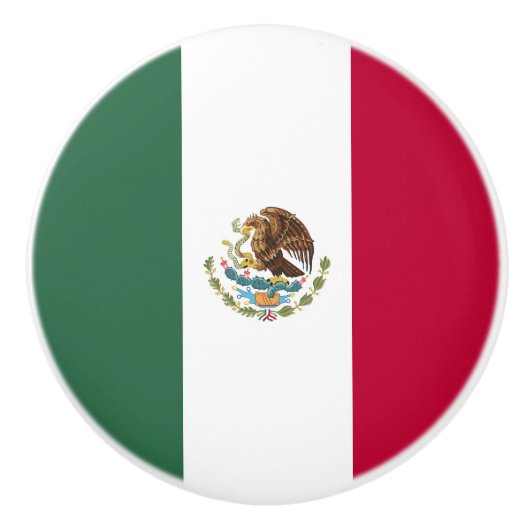 Mexiko-Flagge Keramikknauf (Vorderseite)