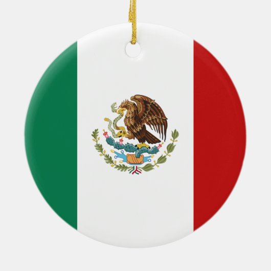 Mexiko-Flagge Keramikornament (Hinten)