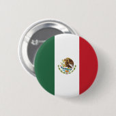 Mexiko-Flagge Kreis Button (Vorne & Hinten)