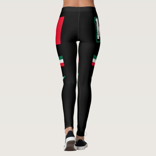 Mexiko-Flagge Leggings (Rückseite)