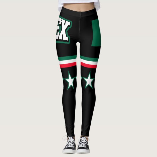 Mexiko-Flagge Leggings (Vorderseite)
