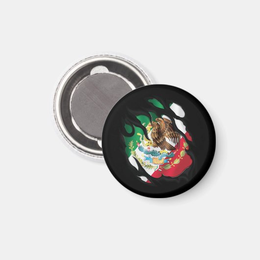 Mexiko-Flagge Magnet (Vorderseite/Rückseite)