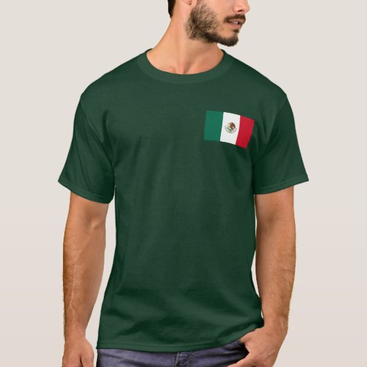 Mexiko Flagge Mens Grünes Shirt (Vorderseite)