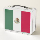 Mexiko-Flagge Metall Brotdose (Rückseite)