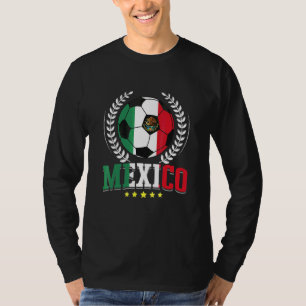 Mexiko-Flagge Mexikanischer Fußballspieler Sportbe T-Shirt