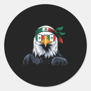 Mexiko-Flagge mexikanischer Stolz mexikanische Wur Runder Aufkleber