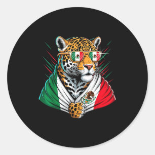Mexiko-Flagge Mexikanischer Stolz Mexikanische Wur Runder Aufkleber