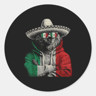 Mexiko-Flagge Mexikanischer Stolz Mexikanische Wur Runder Aufkleber