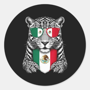 Mexiko-Flagge mexikanischer Stolz mexikanische Wur Runder Aufkleber