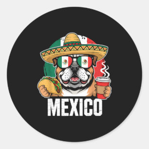 Mexiko-Flagge Mexikanischer Stolz Mexikanische Wur Runder Aufkleber