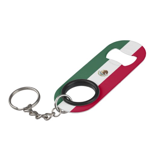 Mexiko-Flagge Mini Flaschenöffner (Vorderseite Schrägansicht)