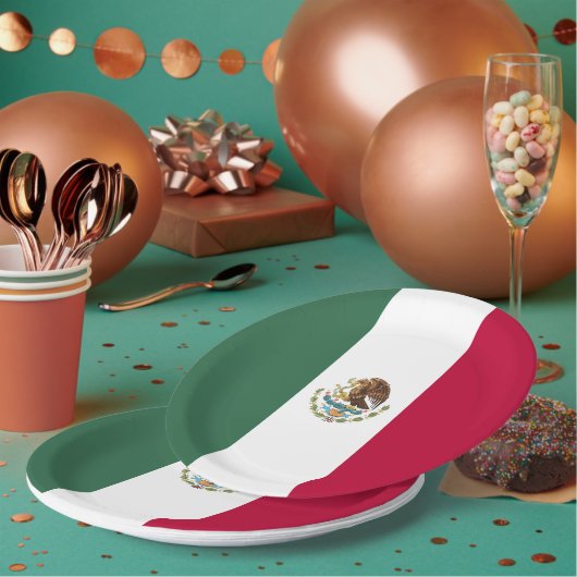 Mexiko-Flagge Pappteller (Multi)