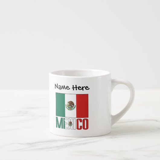 Mexiko-Flagge Personalisiert Espressotasse (Rechts)