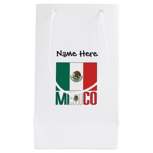 Mexiko-Flagge Personalisiert Kleine Geschenktüte (Vorderseite)