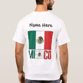 Mexiko-Flagge Personalisiert T-Shirt (Rückseite)