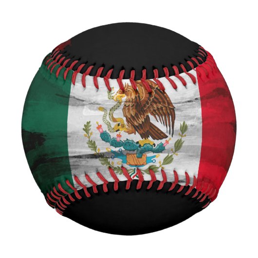 Mexiko-Flagge Pinselstrich, Nationalflagge Baseball (Rückseite)