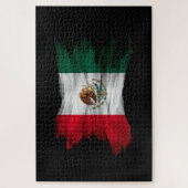 Mexiko-Flagge Pinselstrich, Nationalflagge Puzzle (Vertikal)