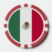 Mexiko-Flagge Pokerchips (Vorderseite)