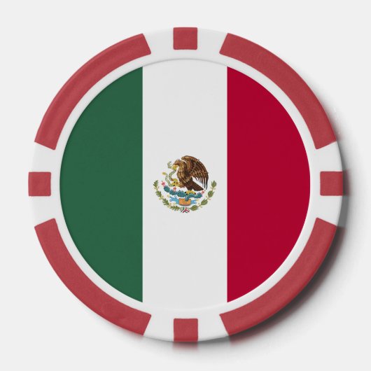 Mexiko-Flagge Pokerchips (Vorderseite)