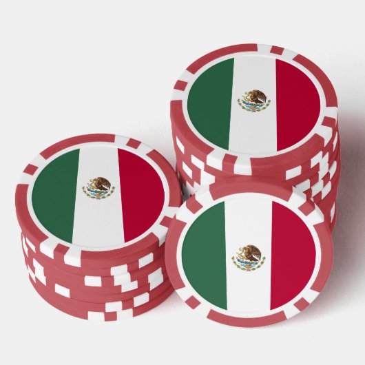 Mexiko-Flagge Pokerchips (Stapel)