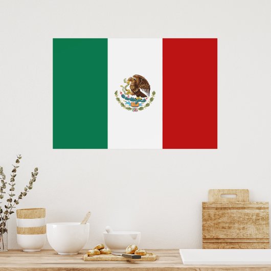 Mexiko-Flagge Poster (Küche)